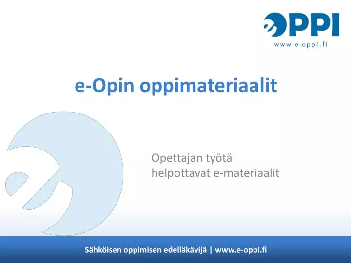 e opin oppimateriaalit