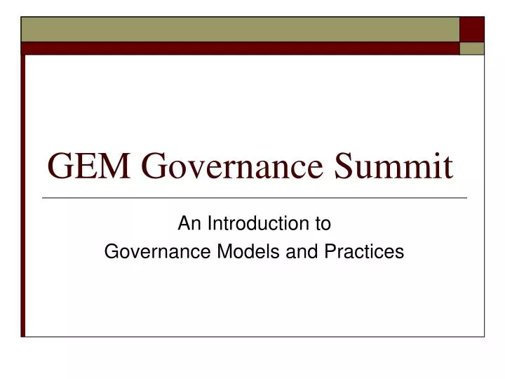 gem governance summit