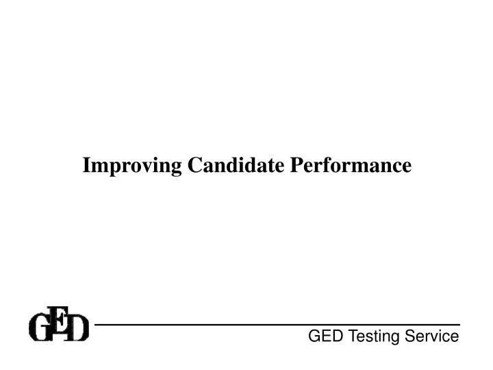 improving candidate performance