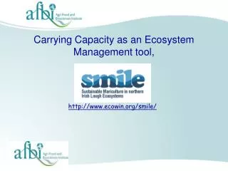 Carrying Capacity as an Ecosystem Management tool,