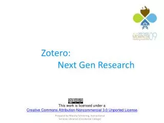 Zotero: 			Next Gen Research