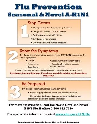 Flu Prevention Seasonal &amp; Novel A-H1N1