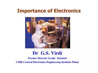 Importance of Electronics