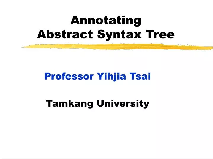 annotating abstract syntax tree