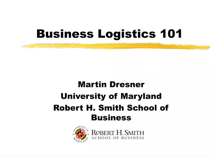 business logistics 101