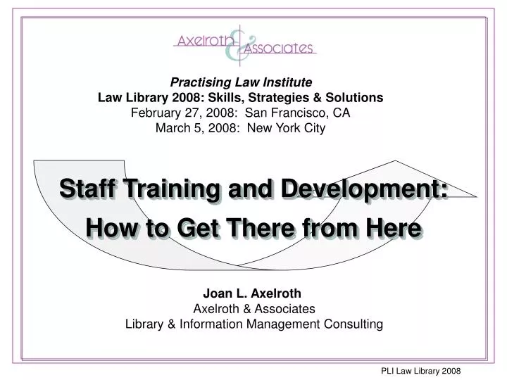 staff training and development how to get there from here