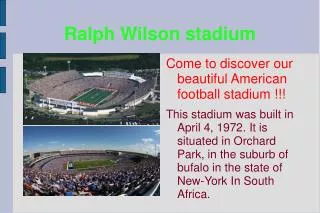 Ralph Wilson stadium