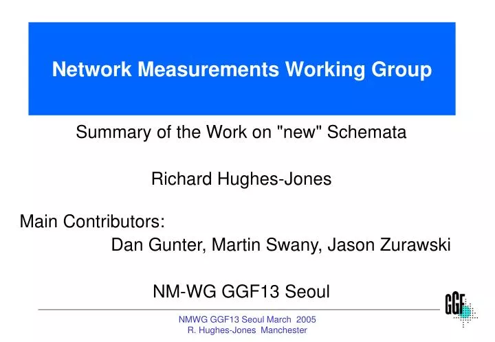 network measurements working group