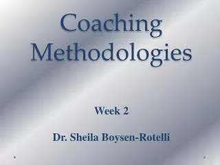 Coaching Methodologies