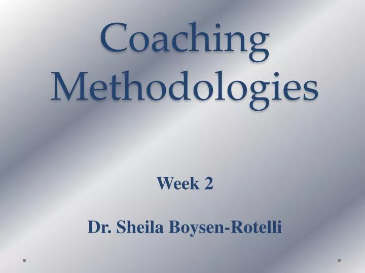 coaching methodologies