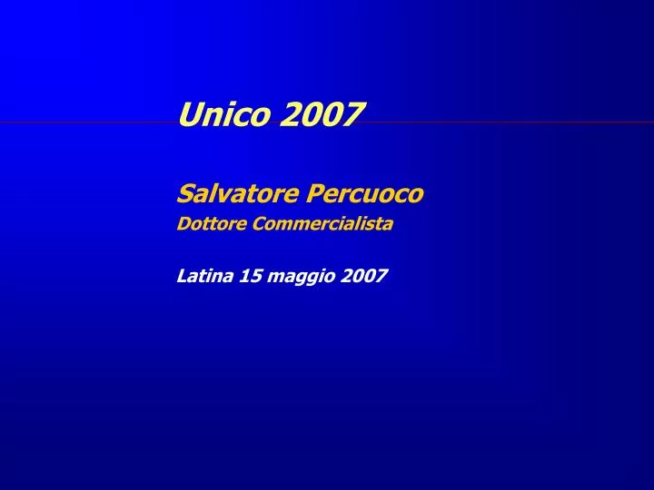 unico 2007