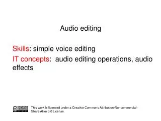 Audio editing