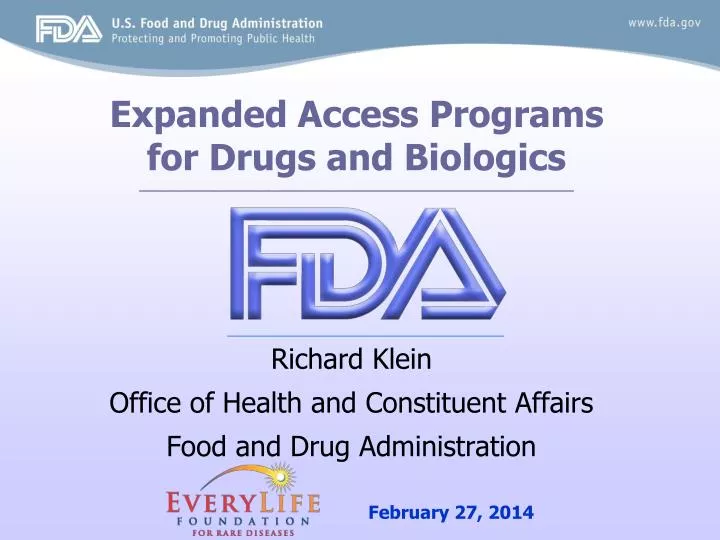 expanded access programs for drugs and biologics