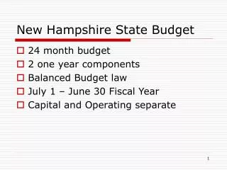New Hampshire State Budget