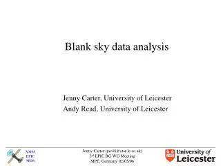 Blank sky data analysis