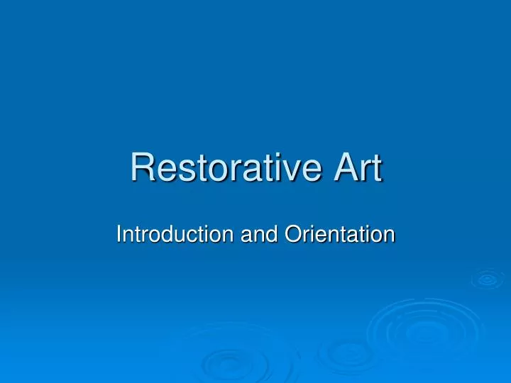 restorative art