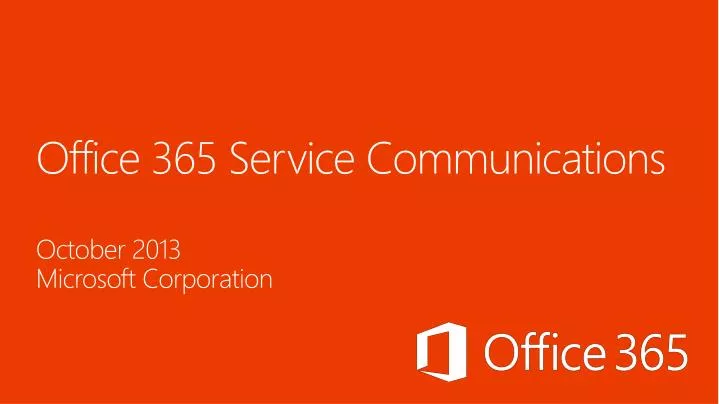 office 365 service communications