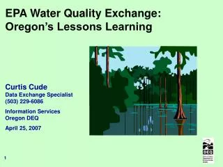 EPA Water Quality Exchange: Oregon’s Lessons Learning