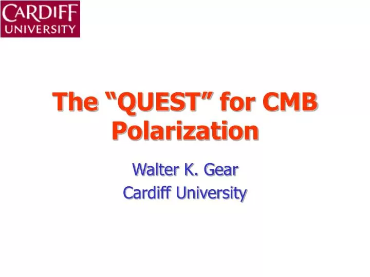 the quest for cmb polarization