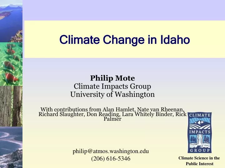 climate change in idaho