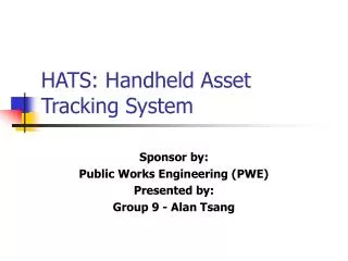 HATS: Handheld Asset Tracking System