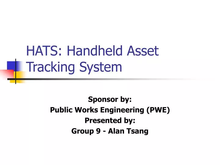 hats handheld asset tracking system