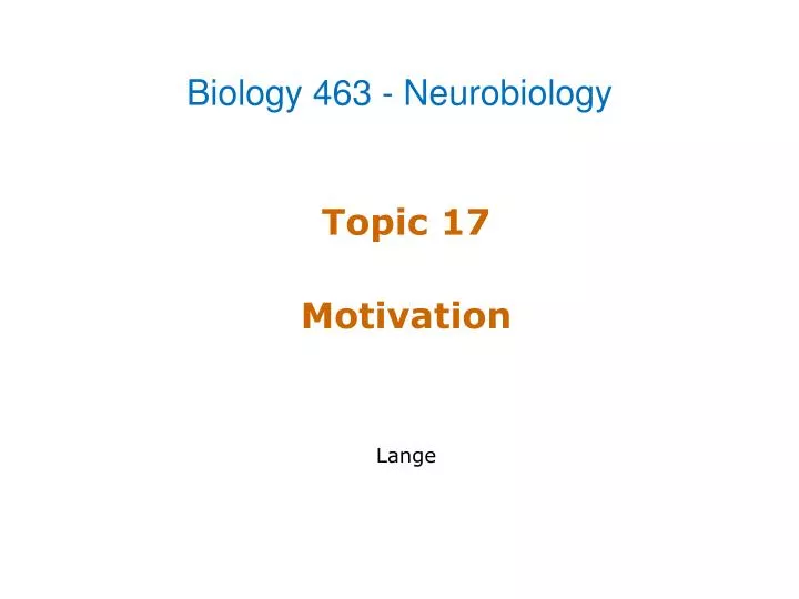 topic 17 motivation lange