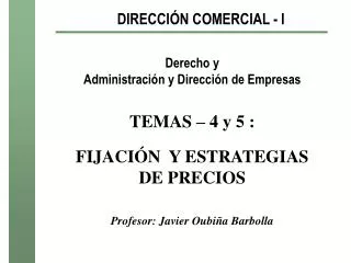 DIRECCIÓN COMERCIAL - I