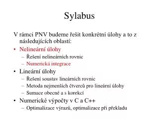 Sylabus