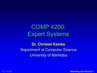 COMP 4200: Expert Systems