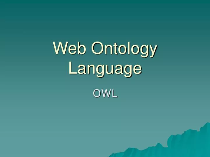 web ontology language