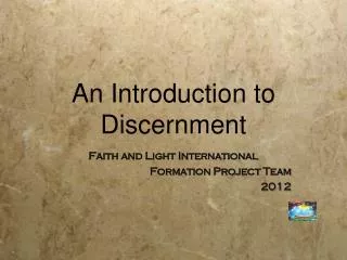 An Introduction to Discernment
