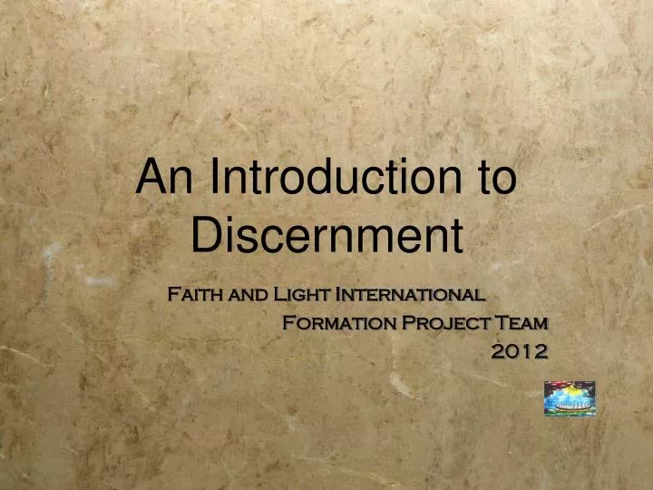 an introduction to discernment