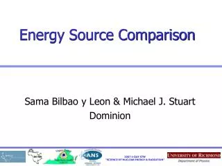 Energy Source Comparison