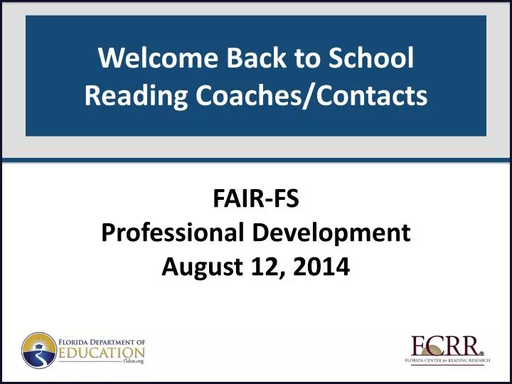 welcome back to school reading coaches contacts