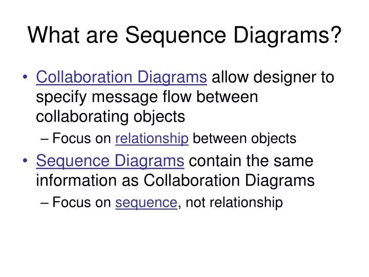 what are sequence diagrams