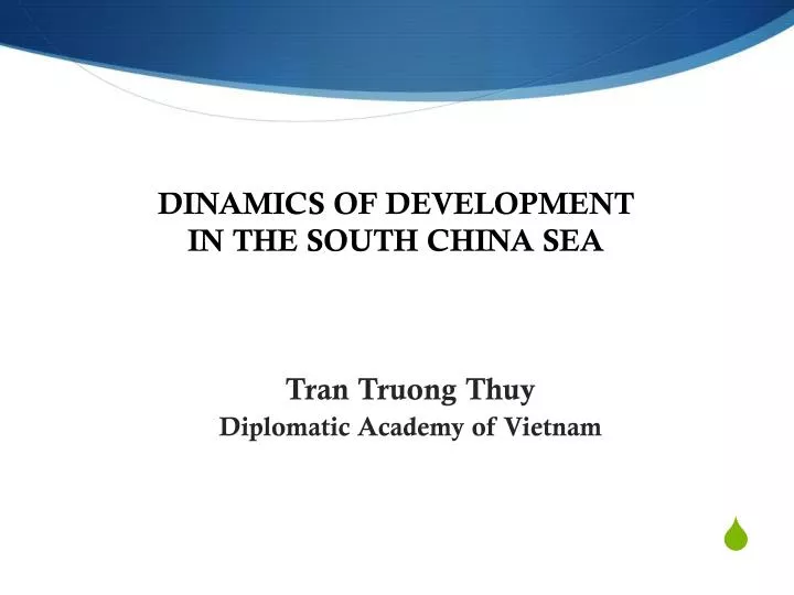 dinamics of development in the south china sea