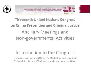 Thirteenth United Nations Congress on Crime Prevention and Criminal Justice