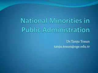 National Minorities in Public Administration