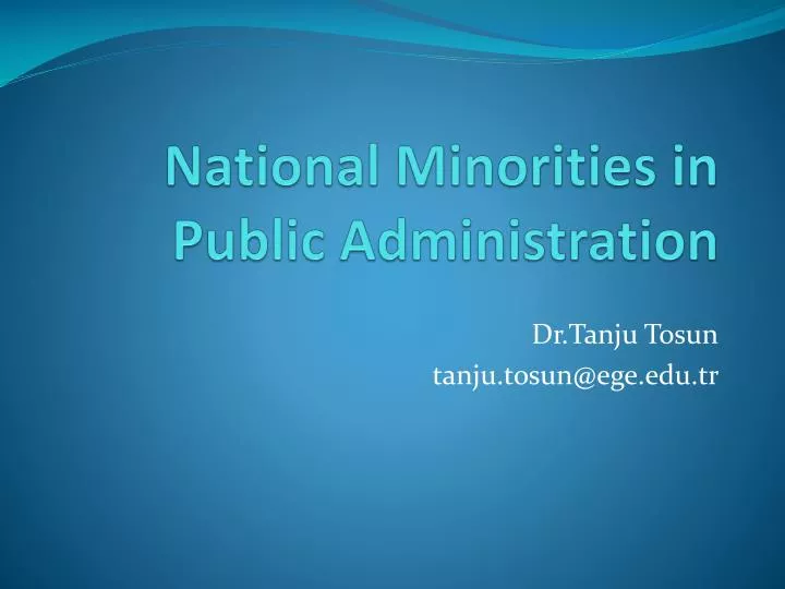 national minorities in public administration