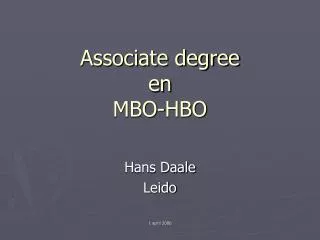 Associate degree en MBO-HBO