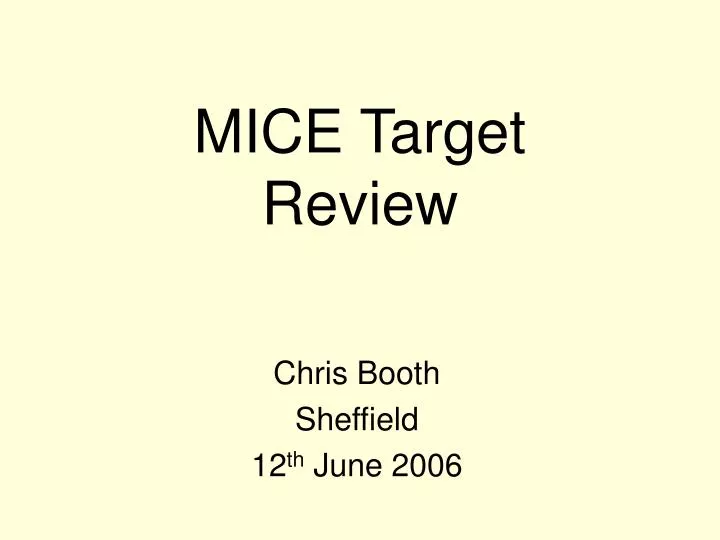 mice target review
