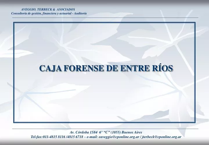 caja forense de entre r os