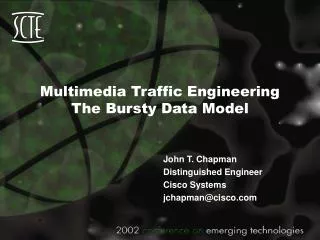 Multimedia Traffic Engineering The Bursty Data Model
