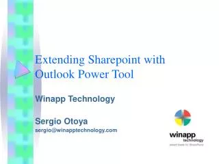 Extending Sharepoint with Outlook Power Tool