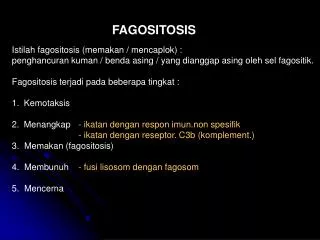 FAGOSITOSIS