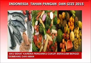 INDONESIA TAHAN PANGAN DAN GIZI 2015