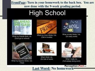 Last Word: No homework