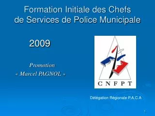 Formation Initiale des Chefs de Services de Police Municipale