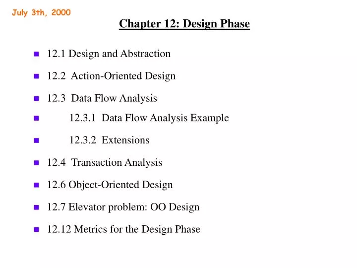 chapter 12 design phase